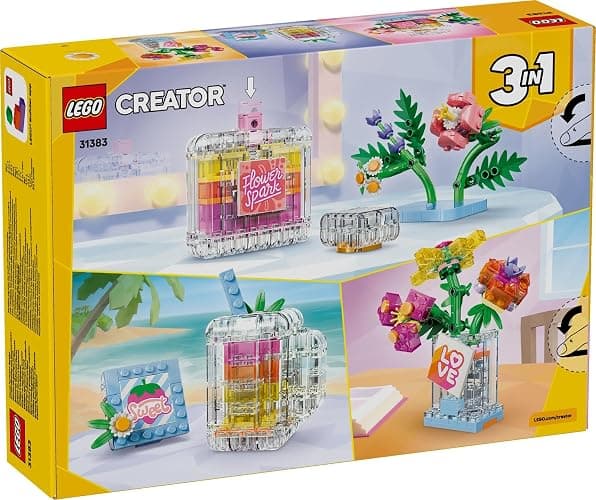 Lego Creator 31383 Perfume Bottle: Flower Crush Toy, Birthday Gift, Blocks, Girls, Boys, Kids, 8 Years Old, 9 Years Old, 10 Years Old, Elementary School, Bouquet, Artificial Flowers, Decoration thumbnail 11