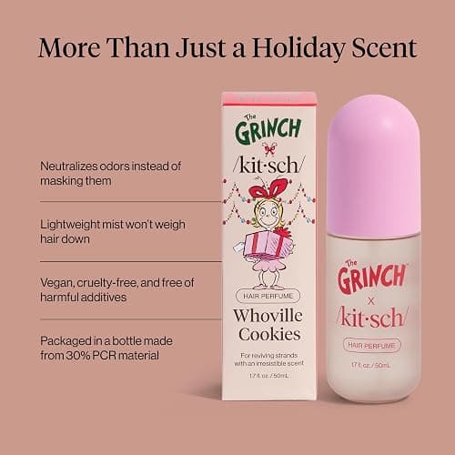 Kitsch Hair Perfume for Women - Clean, Deodorizing & Patented Odor-Eliminating Technology Hair Spray & Body Mist - Freshen Hair, Body & Pillows - Warm Cookie-Scented Hug - 50mL thumbnail 5