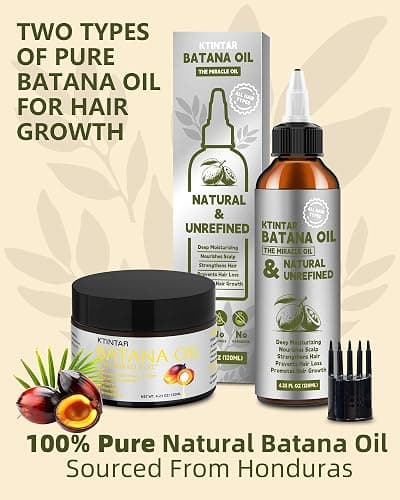 Ktintar 100% Natural Raw Batana Oil for Hair Growth, Dr Sebi Hair Growth Oil From Honduras, Thicker & Stronger Hair, Prevents Hair Loss, Eliminates Split Ends 4.23 Fl Oz (Pack of 1) thumbnail 8