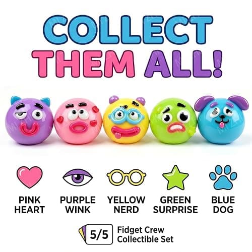 2PCS NEW Smushers Squishy, Cute Easy Squeezy Funny Face Squishy Stress Balls, Stress Relief Desk Accessory for Adults thumbnail 3