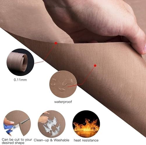 3 Pack PTFE Teflon Sheet for Heat Press Transfer Sheet Non Stick 16 x 20" Heat Transfer Paper Reusable Heat Resistant Craft Mat thumbnail 3