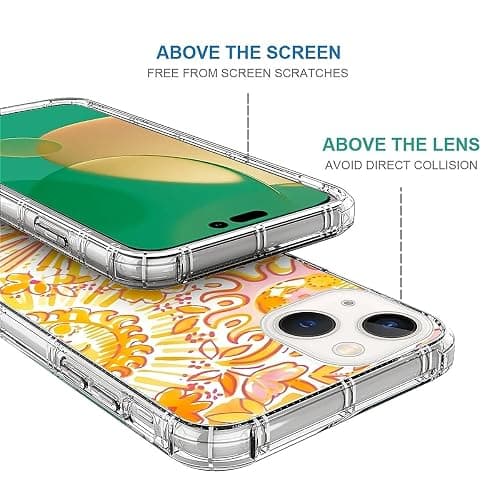 Cute Case for iPhone 14 Plus,Retro Sunshine Unique Shockproof Slim Fit Clear Cover Protective Anti-Scratch Phone Cases for Women Men thumbnail 2