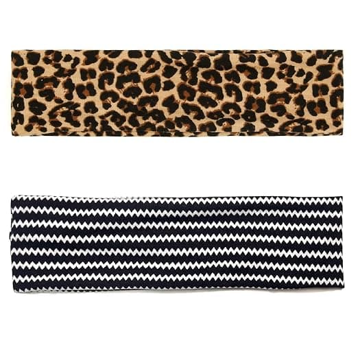 TERSE Cheetah Headbands for Women Short Hair Non Slip Elastic Sweat Hairbands Leopard Print Soft Fabric Hair Bands thumbnail 2