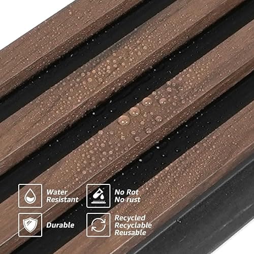 Art3d 8-Pack WPC Wood Slat Wall Panel for Interior Décor, 3D Wood Fluted Acoustic Wall Paneling for Living Room Bedroom Home & Office Accent Decor - 96 x 6 Inch Walnut thumbnail 6
