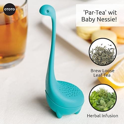 Cute Tea Infuser by OTOTO - Loose Leaf Tea Steeper, Tea Accessories, Tea Diffusers, Tea Infuser for Loose Leaf Tea, Tea Strainers, Cute Gifts, Tea Gift Set, Kitchen Gifts, Cooking Gadgets thumbnail 4