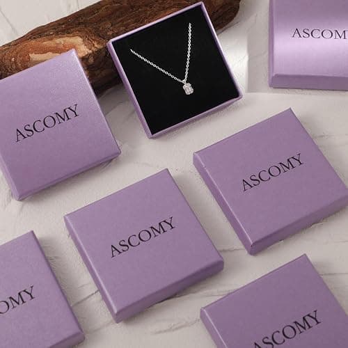 ASCOMY Dainty Gold Pendant Necklace 14k Gold Plated Delicate Tiny Love Heart Star CZ Leaf Pendant Necklace Simple Necklaces Everyday Jewelry for Women thumbnail 9