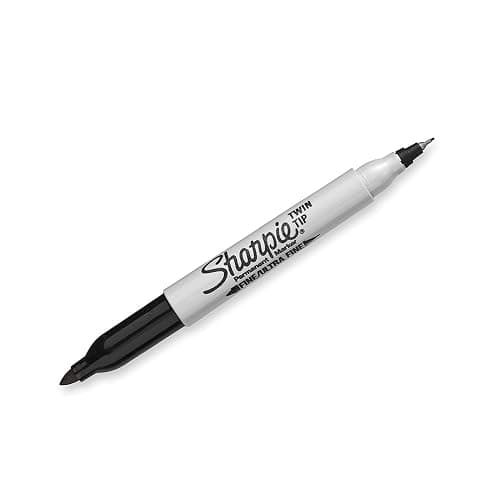 Sharpie Twin Tip Permanent Markers, Fine and Ultra Fine, Black, 4 Count thumbnail 3