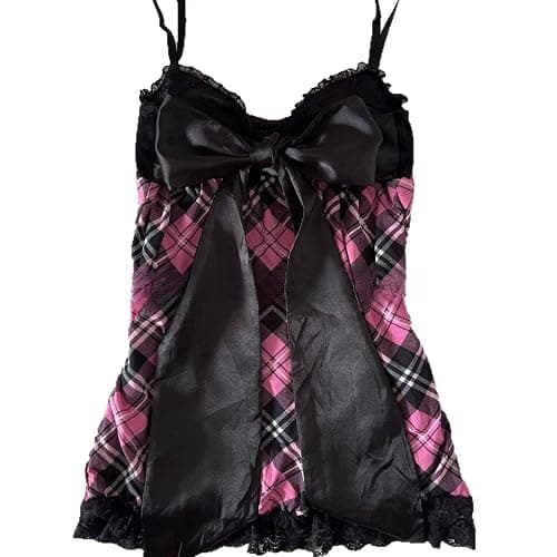 Y2K Emo Grunge Gyaru Shirt Women Cutecore Harajuku Cami Scene Tank Top Mcbling Teen Girl 2000s Alt Clothes - Image 1