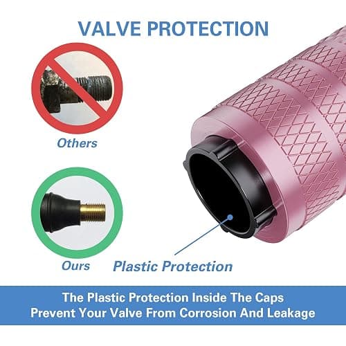 CKAuto Tire Valve Stem Caps, Pink, 4 pcs/Pack, Anodized Aluminum Tire Valve Cap Set, Corrosion Resistant, Universal Stem Covers for Cars Trucks Motorcycles SUVs and Bikes thumbnail 3