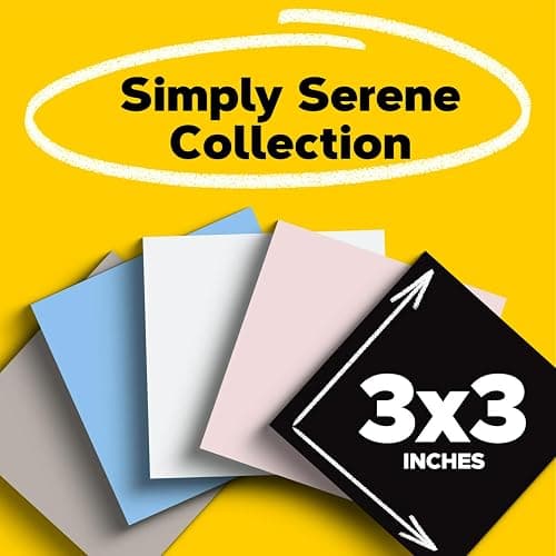 Post-it Super Sticky Notes, 3 x 3 in, Simply Serene, 5 Pads, 90 Sheets/Pad | School Supplies and Oﬃce Supplies, 2X the Sticking Power thumbnail 2