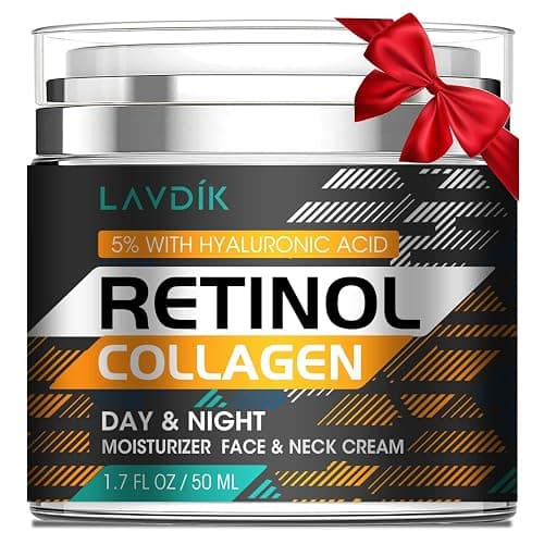 Retinol Cream for Face with Hyaluronic Acid, Moisturizer Anti Aging Collagen Cream for Women and Men, Reduce Wrinkles, Fine Lines, Day and Night,1.7 Fl Oz - Image 1