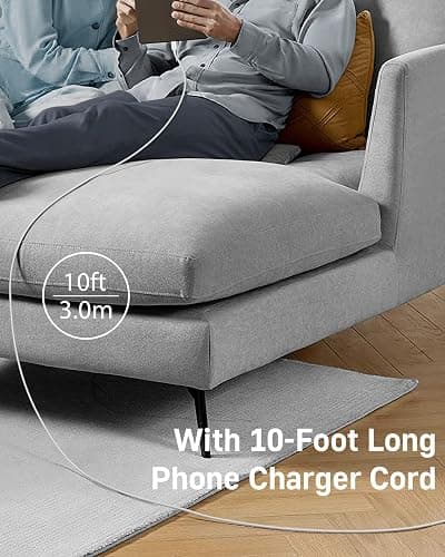 10Ft Charger Fast Charging, MFi-Certified, 20W PD Block with 10Ft Cable, Type C Travel Plug & Cord for 14/13/12/11 Series & More [2 Pack] thumbnail 3