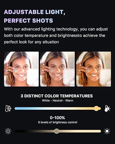 M MYBAT PRO Selfie Ring Light with 72" Tripod Stand - Extendable Selfie Stick with Light for Phone, Live Streaming, Makeup, Travel, Gaming, Video, Includes Phone Holder& USB-C Powered thumbnail 4