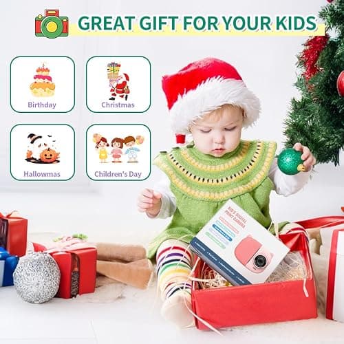 Rongta Instant Print Camera for Kids, Children Portable Photo Printer for Birthday Gifts, Kids Toys, 2.4 Inch Screen Kid Digital Camera for Girls Boys Age 3 4 5 6 7 8 9 10(Green) thumbnail 6