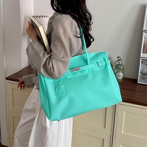 Jelly Tote Bag, Jelly Firkin Bag Large Capacity Shoulder Handbag PVC Purse for Commuting Date Travel thumbnail 2
