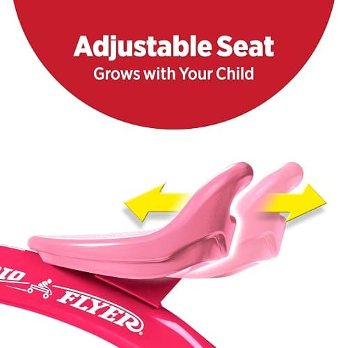 Radio Flyer Red Rider Trike for Ages 2.5–5, Three Wheel Toddler Bike, Kids Tricycle, Outdoor Riding Toy, Durable Steel Frame, Adjustable Seat, Amazon Exclusive thumbnail 6