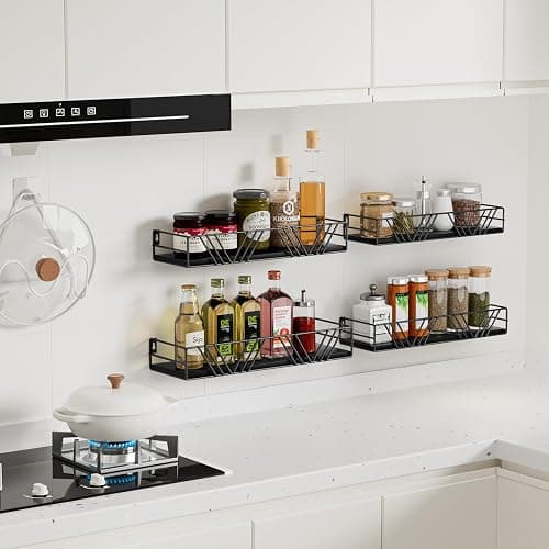 Amaoot Floating Shelves for Wall Set of 4, Wall Shelf Wood Floating Shelf | Different Sizes Mounted Wall Shelves for Living Room,Bedroom, Bathroom, Kitchen, Farmhouse Decor, Office thumbnail 5