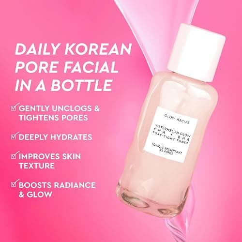 Glow Recipe PHA + BHA Face Toner - Korean Skin Care Pore Minimizer & Gentle Facial Exfoliator for Tightening, Hydrating & Exfoliating - Glycerin, Watermelon & Cactus Water (40ml) thumbnail 2