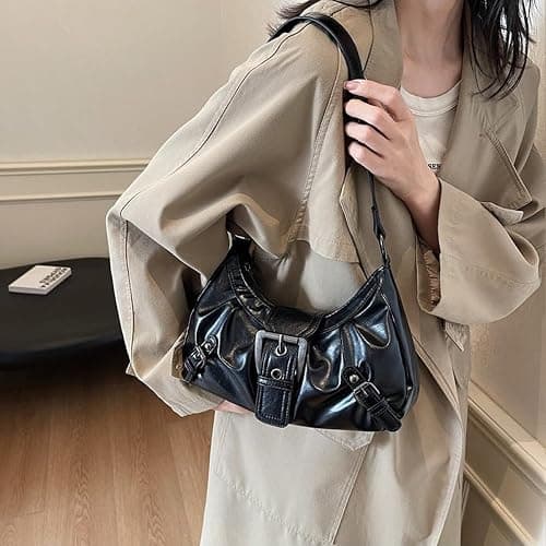 Y2K Purse Shoulder Bag for Women, Top Handle Handbag Small Goth Punk Hobo Clutch Purses Trendy Underarm Bag thumbnail 2