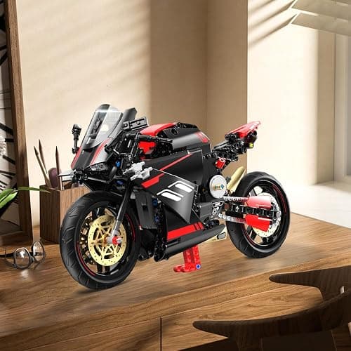 WINGIFT 1:8 Motorcycle Building Set,426 PCS Collectible Motorcycle Display Model Building Kit,Motorbike Toy Collection Brick Kit for Boys Girls,Christmas Birthday Gift for Adults Teens and Kids 8-14+ thumbnail 9