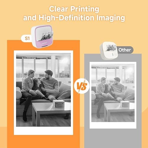 HPRT Sticker Printer, S1 Mini Portable Thermal Inkless Label Printer Pink | Sticker Maker with Bluetooth Stable Connection & for Notes, Journal, Home, Office, Kids, DIY Free App with Multiple Templates thumbnail 5