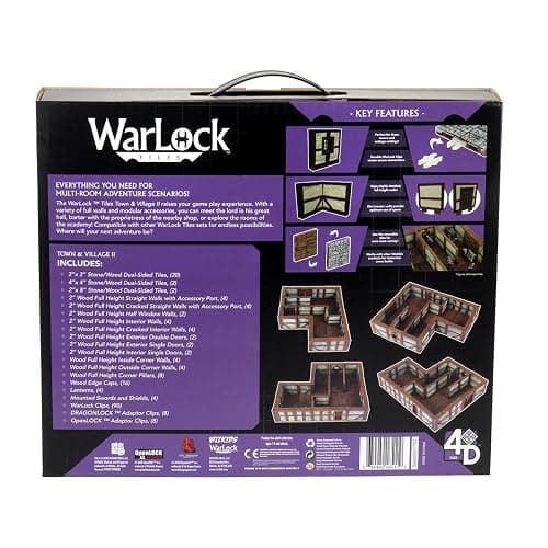 WizKids Warlock Tiles: Base Set – Town & Village II Full Height Plaster Walls thumbnail 2