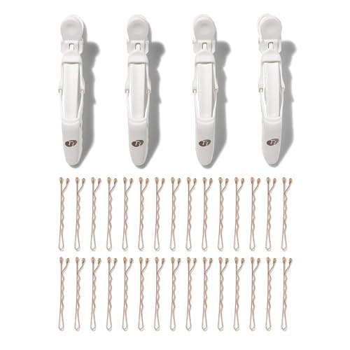 T3 Clip Kit with 4 Alligator Clips and 30 Rose Gold Bobby Pins | Section Hair for Easier Blow Drying and Styling for All Hair Lenths - Image 1