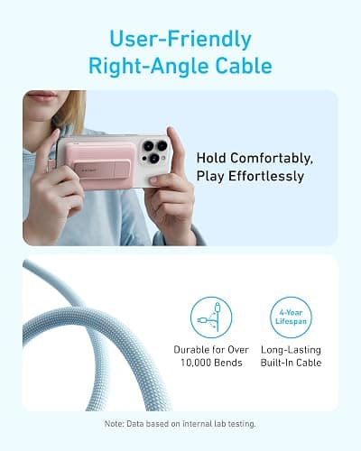 Anker Zolo Magnetic Power Bank, 10,000mAh Wireless Portable Charger with 30W Max Fast Charging, Battery Pack with Built-in USB-C Cable and Adjustable Stand, for iPhone 16/15 Series, AirPods, and More thumbnail 5