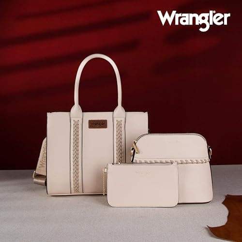Wrangler 3Pcs Purses for Women Tote Bag Crossbody Handbag Sets with Strap thumbnail 4