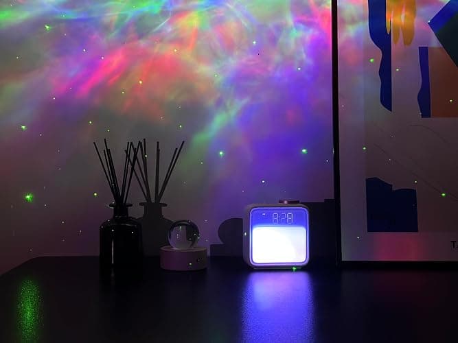 AIRIVO Alarm Clock Night Lights, Built-in Battery Alarm Clock for Bedrooms, 6 Scenes & White Noise Sync, Dual Alarms & Snooze, for Heavy Sleepers, Gifts for Kids Teens thumbnail 2