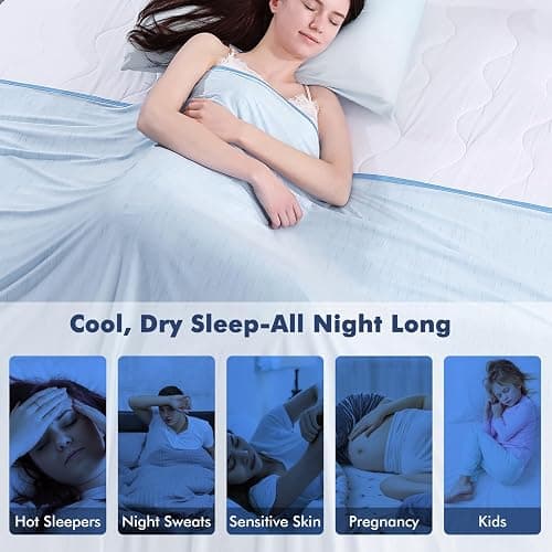 Elegear Cooling Blanket for Hot Sleepers, Double-Sided Arc-Chill® 3.0 Cooling Tech, Q-Max >0.5 Cool to Touch Cooling Blankets, Soft Breathable Summer Blanket for Night Sweats & Hot Flashes, King thumbnail 9