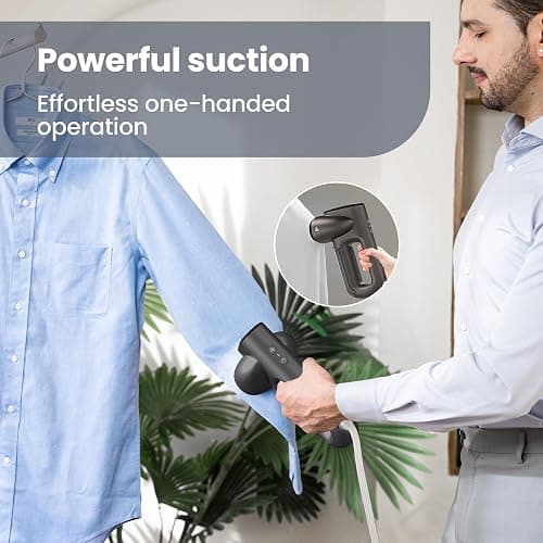 Neakasa Magic 1 Vacuum Steamer, Handheld Travel Garment Steamer for Clothes, 2300Pa Suction for Clothes Grips, Steamer Iron 2 In 1, For 110-120V Use (Grey) thumbnail 2