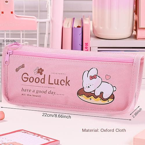 SIMSHOTUS 58PCS Cute Rabbit School Supplies Set Kawaii Stationery Kit Back to School, Including Notebook,Gel Pens,Pencil Case,Stickers,Festival Holiday Birthday Party Favors Easter Basket Stuffers thumbnail 3
