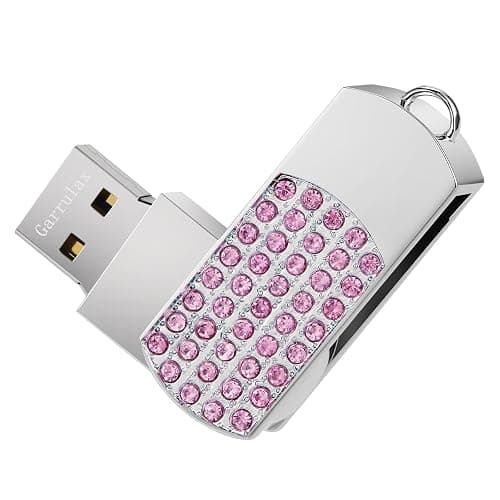 GARRULAX USB Flash Drive, 16GB/32GB/64GB/128GB USB2.0 Rotatable Memory Stick Date Storage Pendrive Thumb Drives U Disk(64GB,Pink) - Image 1