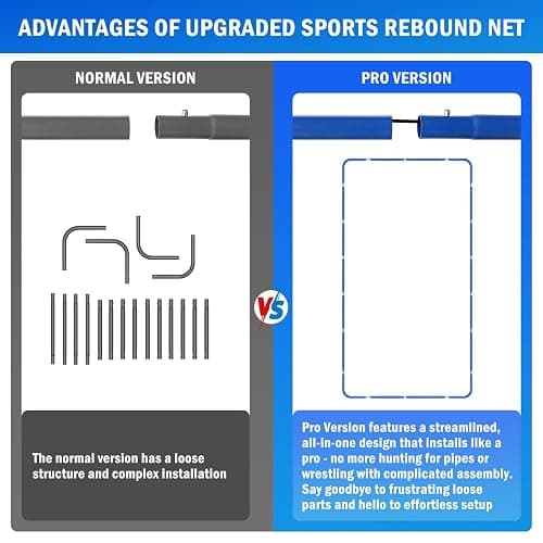 Winthai Volleyball Rebounder Net, Adjustable Pitch Bounce Back Baseball Softbal Soccer Lacrosse Rebound Sports Practice Training Equipment with Strike Zone for Backyard Indoor Outdoor thumbnail 6