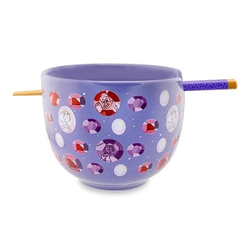 Steven Universe Crystal Gems Ceramic Ramen Dinnerware Set | Includes 20-Ounce Noodle Bowl and Wooden Chopsticks thumbnail 3