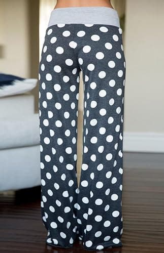 AMiERY Women's Comfy Casual Pajama Pants Floral Print Drawstring Palazzo Lounge Pants Wide Leg thumbnail 4