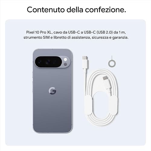 Google Pixel 10 Pro XL - Smartphone Android sbloccato con Gemini, tripla fotocamera posteriore, autonomia di oltre 24 ore e display Super Actua da 6,8" - Grigio argento, 256GB thumbnail 11