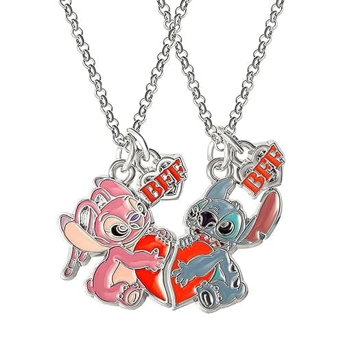 Lyomied Cartoon Best Friend Necklace Set, Cute Friendship Necklace for 2 - Gift for Best Friend and Bestie - 2 Pcs