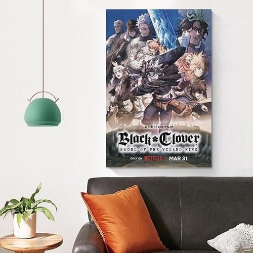 Black Clover Characters Cool Awesome Anime Manga Art Wall Posters for Room Aesthetic And Decor 8 Canvas Painting Posters And Prints Wall Art Pictures for Living Room Bedroom Decor 08x12inch(20x30cm) thumbnail 4