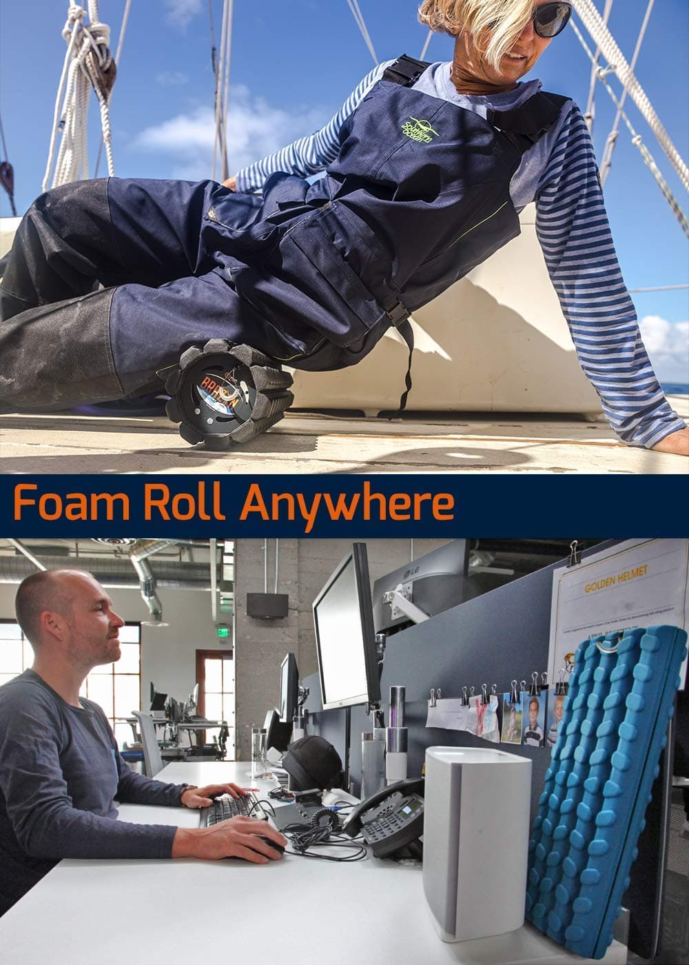 Brazyn Morph Foam Roller - for Home, Gym, Office, Travel, Athletes - Collapsible & Lightweight Roller for Trigger Point Massage, Myofascial Release (Alpha Series (Deep Tissue) - Midnight) thumbnail 5