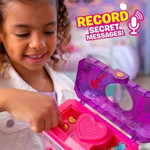 Funlockets Secret Jewellery Box with Voice Recorder - Kids Accessories & Activity Set with Lock & Keys - Unlock 25+ Surprises from Charm Bracelets to Cool Stickers & Record Messages - Children Ages 5+ thumbnail 7