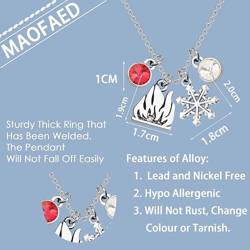 MAOFAED Anime Manga Series Gift Anime Necklace for Women, Manga Lover Gifts thumbnail 2