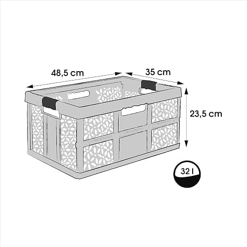 keeeper Stabile Profi-Klappbox mit Soft-Touch Griffen, 48,5 x 35 x 23,5 cm, 32 l, Lea, Nordic Red - Nordic Red - Einzelartikel thumbnail 2