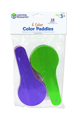Learning Resources Color Paddles - Set of 18 Paddles, Grades PreK/Ages 3+ Preschool Science for Kids, Classroom Supplies thumbnail 5