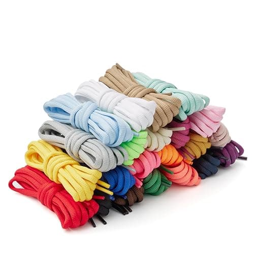Stepace [2 Pairs Half Round Shoe Laces for Sneakers 76cm - 182cm Length 22 Color Shoelaces thumbnail 6
