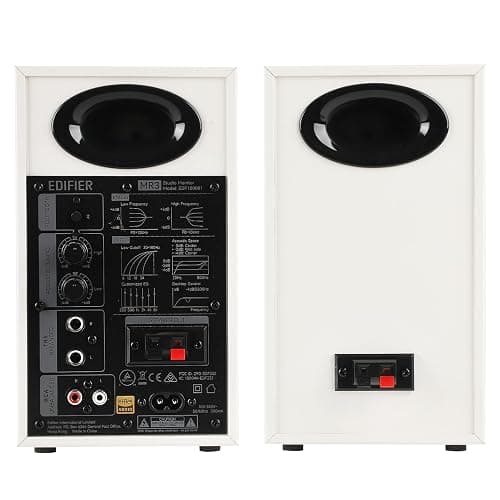 Edifier MR3 Powered Studio Monitor Speakers, Hi-Res Audio Certified Bluetooth V5.4 Active Bookshelf Loudspeakers, 2.0 Computer Speaker with Headphone Output RCA AUX Balanced TRS Input (White) thumbnail 3