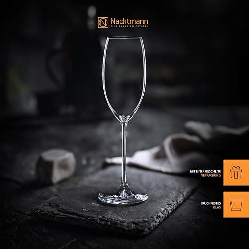 Nachtmann Vivendi 9 Oz Champagne Flutes (Set of 4) - Elegant Modern Stemmed Crystal Clear Glasses, Dishwasher Safe - Ideal for Weddings, Anniversaries - Sparkling Wine & Celebration Glassware thumbnail 5