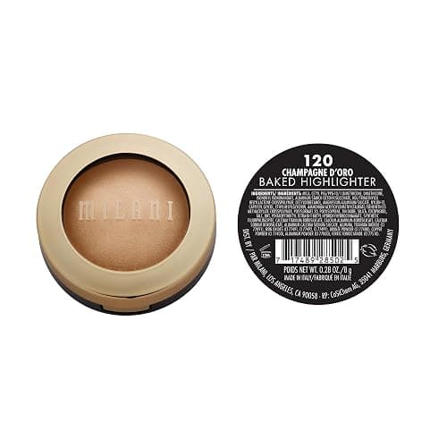 Milani Highlighter Makeup - Baked Contour Powder & Face Highligher, Made in Italy - Champagne D'Oro thumbnail 2