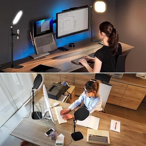 Zoom Lighting for Computer, Adjustable Desk Lighting for Video Calls, 30 Light Modes Video Conference Light, Desk Ring Light with Stand for Webcam, Meetings, Live Stream, Home Office. CRI 97.8 thumbnail 6